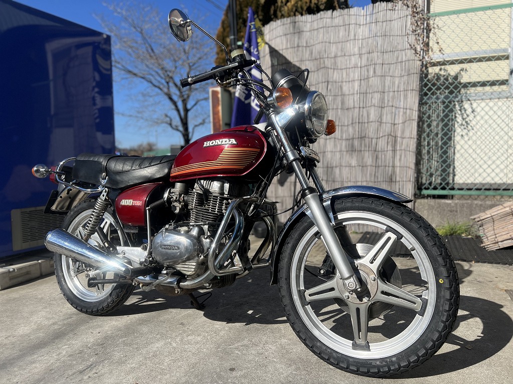 ホンダ ホークIIＣＢ４００Ｔ　ノーマルオリジナルタヌキ　エンジンＯＨ　タイヤ前後新品　新規３年車検付き 
